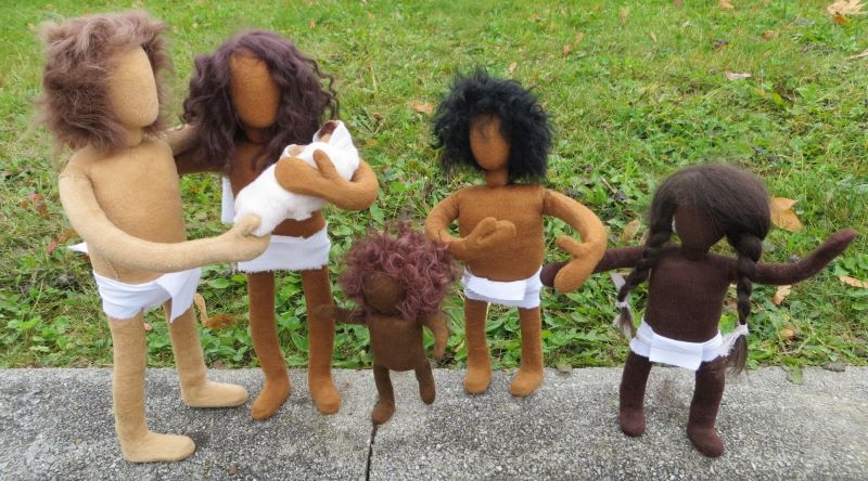 Unbekleidete Kolb Erzählfiguren